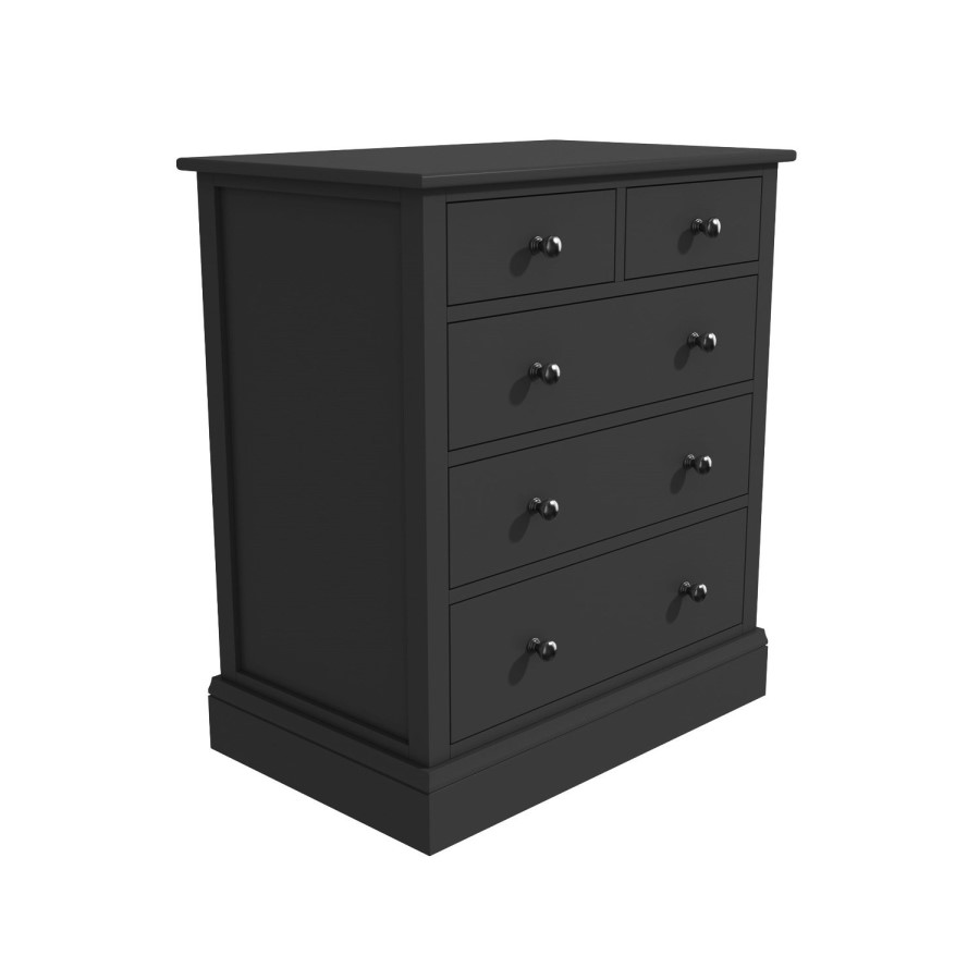 Kids Grey Painted Chest of 5 Drawers - Harper