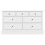 Kids Wide White Painted Chest of 7 Drawers - Harper