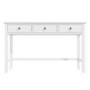White Painted Console Table with 3 Drawers - Harper