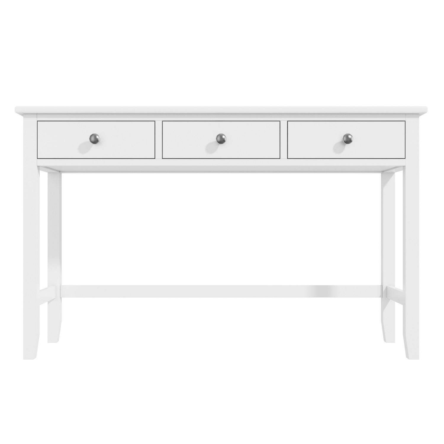 Photo of White wooden office desk with 3 drawers - harper