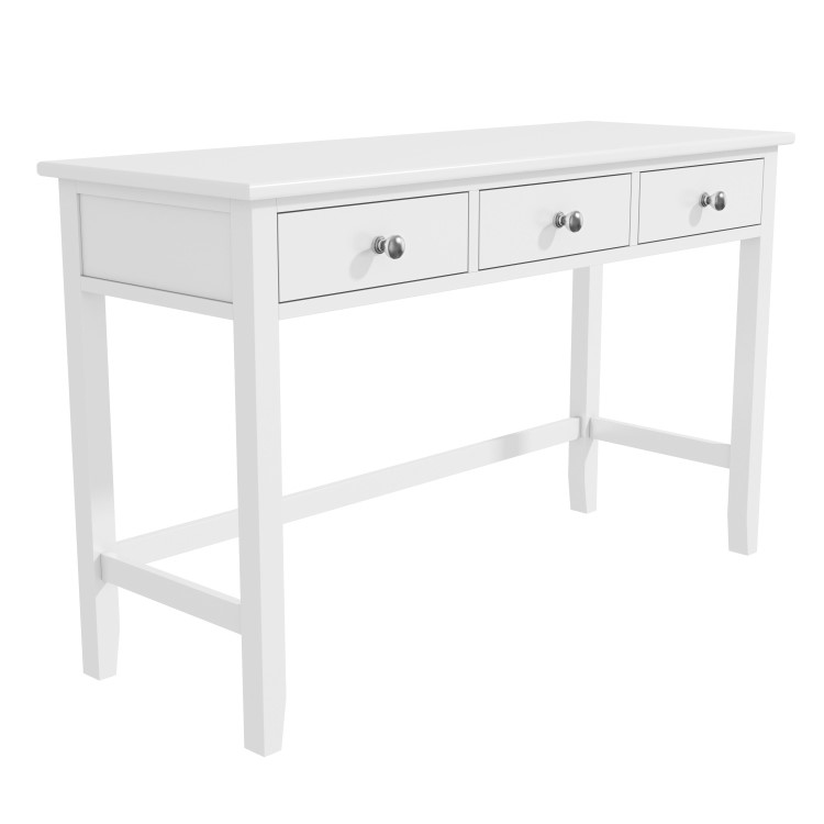 Kids White Solid Wood Desk with 3 Drawers - Harper