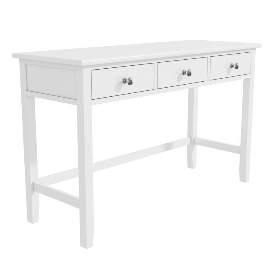 Kids White Solid Wood Desk with 3 Drawers - Harper