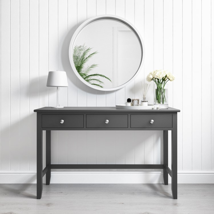 Grey Painted Console Table with 3 Drawers - Harper