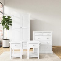 White 4 Piece Bedroom Furniture Set - Harper White 4 Piece Bedroom Furniture Set - Harper