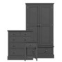 Grey 3 Piece Bedroom Furniture Set - Harper