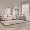 BUN/HSN002/91458 4 Seater Sofa and Love Seat Set in Beige Boucle - Hudson