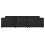 Charcoal Velvet Reversible 4 Seater Chaise Corner Sofa with Footstools - Hudson