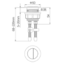 Close Coupled Closed Back Comfort Height Toilet with Soft Close Seat and Black Push Button - Indiana