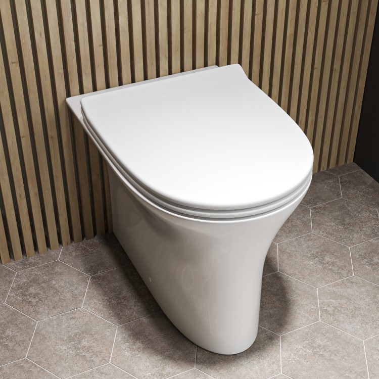 Back to Wall Rimless Toilet with Soft Close Seat - Indiana