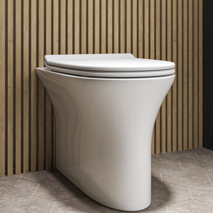 Back to Wall Rimless Toilet with Soft Close Seat - Indiana