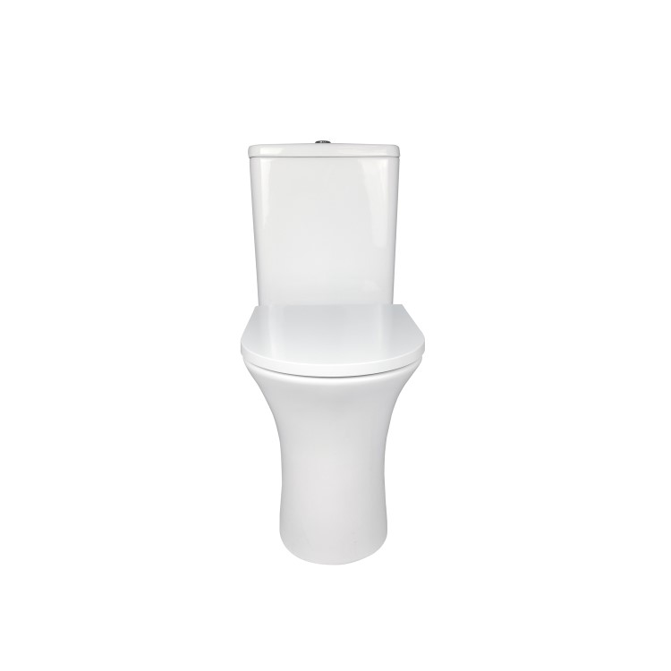 Close Coupled Rimless Open Back Toilet with Soft Close Seat - Indiana