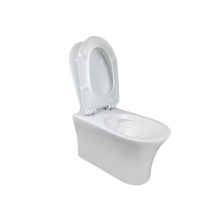 Indiana Wall Hung Toilet 820mm Pneumatic Frame & Cistern & Chrome Flush Plate