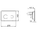 Indiana Wall Hung Toilet 820mm Pneumatic Frame & Cistern & Black Glass Flush Plate