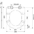 Indiana Wall Hung Toilet 820mm Pneumatic Frame & Cistern & Black Glass Flush Plate