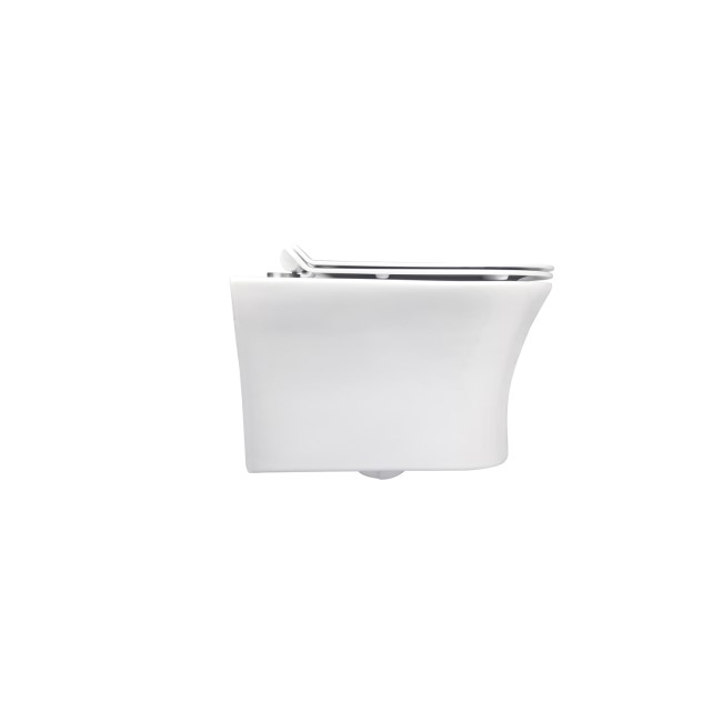 Indiana Wall Hung Toilet 820mm Pneumatic Frame & Cistern & White Glass Flush Plate