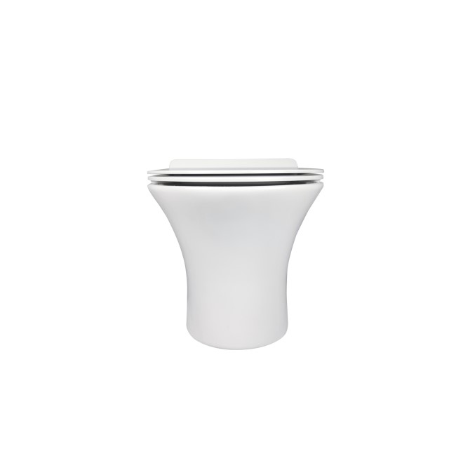 Indiana Wall Hung Toilet 820mm Pneumatic Frame & Cistern & White Glass Flush Plate