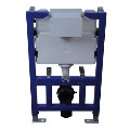 Indiana Wall Hung Toilet 820mm Pneumatic Frame & Cistern & Black Glass Flush Plate