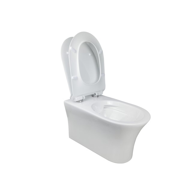 Indiana Wall Hung Toilet 1160mm Pneumatic Frame & Cistern & Black Flush Plate