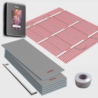 3sqm Electric Underfloor Heating Kit with 6iE WiFi Onyx Black Thermostat & Heated Towel Bar - Warmup Sticky Mat
