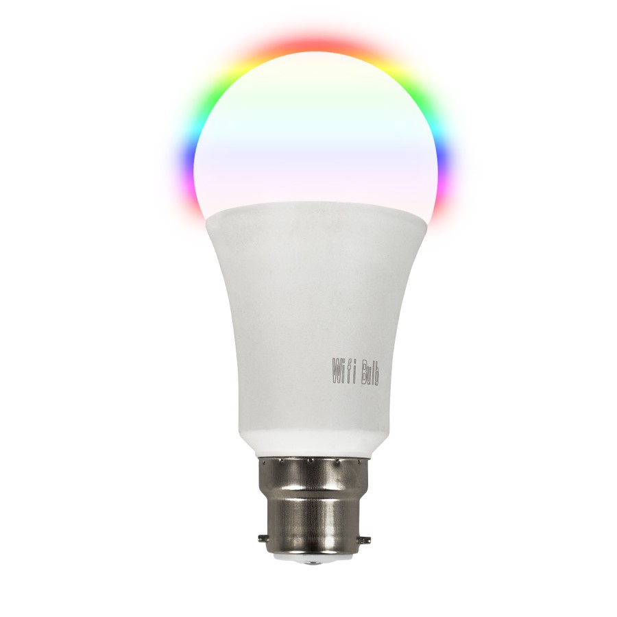 electriQ Smart Lighting Colour Wifi Bulb with B22 bayonet ending - Alexa & Google Home compatible - 3 Pack