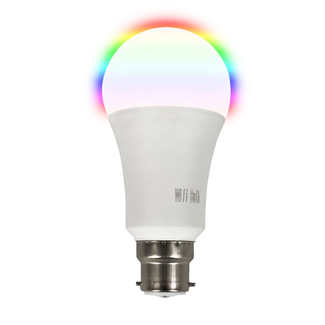 electriQ Smart Lighting Colour Wifi Bulb with B22 bayonet ending - Alexa & Google Home compatible - 5 Pack