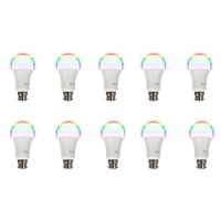 electriQ Smart dimmable colour Wifi Bulb with B22 bayonet ending - Alexa & Google Home compatible - 10 Pack