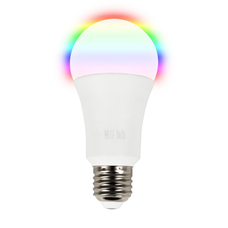 electriQ Smart Lighting Colour Wifi Bulb with E27 screw ending - Alexa & Google Home compatible - 5 Pack