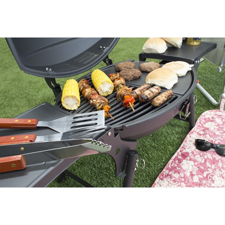 Boss Grill Louisiana Portable - Single Burner Gas BBQ Grill with Trolley