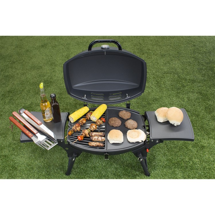 Boss Grill Louisiana Portable - Single Burner Gas BBQ Grill with Trolley