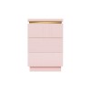 Isabella Baby Pink High Gloss Bedside with Gold Detailing