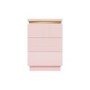 Isabella Baby Pink High Gloss Bedside with Gold Detailing