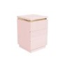 Isabella Baby Pink High Gloss Bedside with Gold Detailing