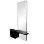 Black Oak Full Length Wall Mirror with Storage - Izzi