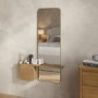 Oak Full Length Wall Mirror with Storage - Izzi