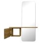 Slim & Narrow Oak Floating Console Table with Mirror & Storage - Izzi