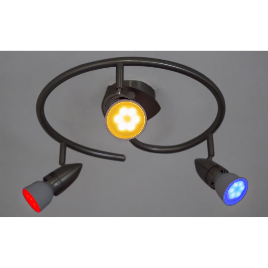 electriQ Smart Lighting dimmable colour Wifi Bulb with GU10 Spotlight fitting - Pack of  5