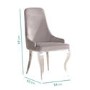 Round Mirrored Dining Table & 4 Chairs in Grey Velvet - Jade Boutique