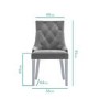 Mirrored Dining Table with 2 Grey Velvet Knocker Back Chairs & Matching Bench - Jade Boutique