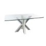 Jade Boutique Glass Top Mirrored Dining Set with 2 Grey Velvet Dining chairs & Bench