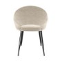 Black Oak Extendable Dining Table Set with 4 Beige Fabric Chairs & 1 Bench - Seats 6 - Jarel