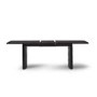 Black Oak Extendable Dining Table Set with 4 Beige Fabric Chairs & 1 Bench - Seats 6 - Jarel