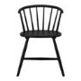 Black Oak Extendable Dining Table Set with 6 Black Spindle Back Chairs - Seats 6 - Jarel