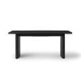 ONLY OPENED - Black Oak Extendable Dining Table - Seats 8 - Jarel