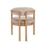ONLY OPENED - Beige Printed Upholstered Dining Chair with Solid Wood Exposed Back - Darla
