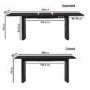 ALMOST PERFECT - Large Black Oak Extendable Dining Table - Seats 6-8 - Jarel