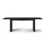 ALMOST PERFECT - Large Black Oak Extendable Dining Table - Seats 6-8 - Jarel