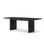 ALMOST PERFECT - Large Black Oak Extendable Dining Table - Seats 6-8 - Jarel