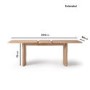 Oak Extendable Dining Set with 8 Rattan Effect Chairs - Jarel