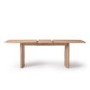 Oak Extendable Dining Set with 8 Rattan Effect Chairs - Jarel