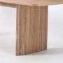 Oak Extendable Dining Table Set with 6 Beige Velvet Chairs - Seats 6 - Jarel